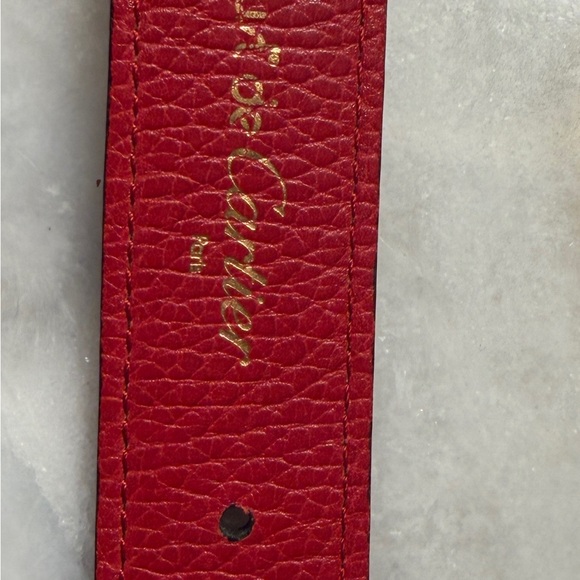 Cartier Red Belt with Gold Buckle - Picture 4 of 5